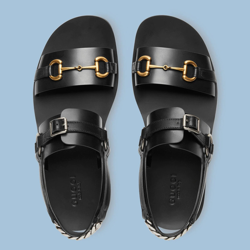 GUCCI Men's Horsebit and buckle sandal outlook