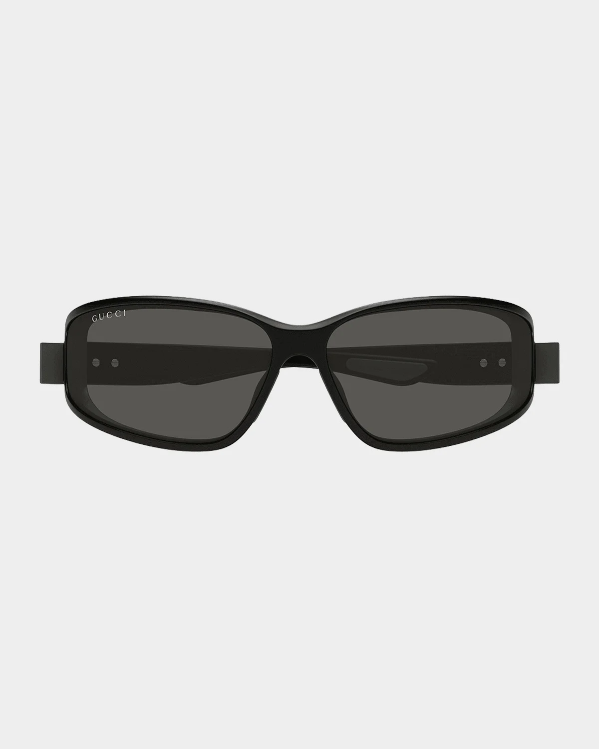 Men's Rectangular Acetate Wrap Sunglasses - 1