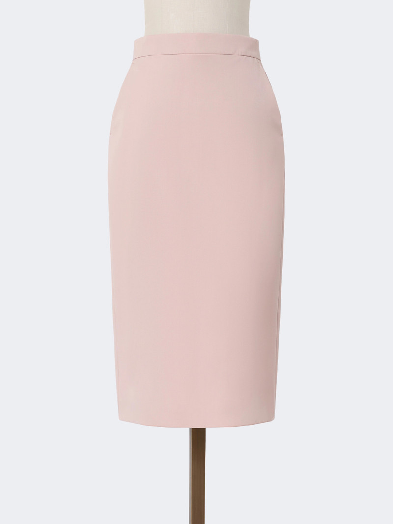 FARSA Comfortable wool pencil skirt - PINK 1