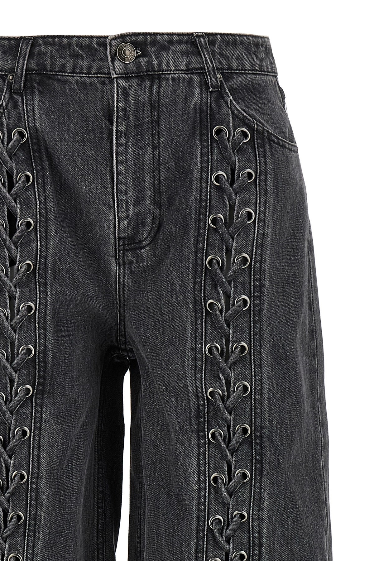 'Denim Laced Leg' jeans - 4
