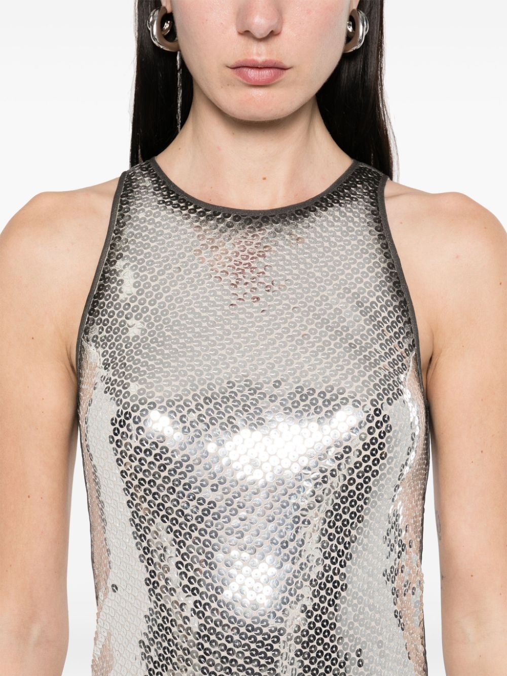 sequin-embellished mini dress - 5