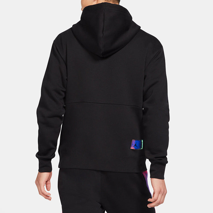 Air Jordan Paris Saint-Germain Printing Fleece Pullover Black CZ0816-010 - 6