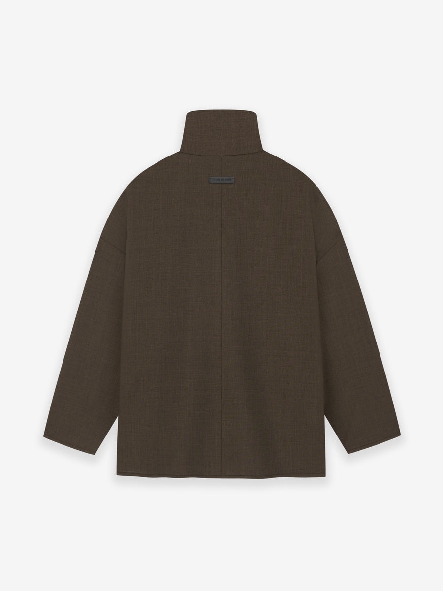 Wool Canvas High Neck Jacket - 2