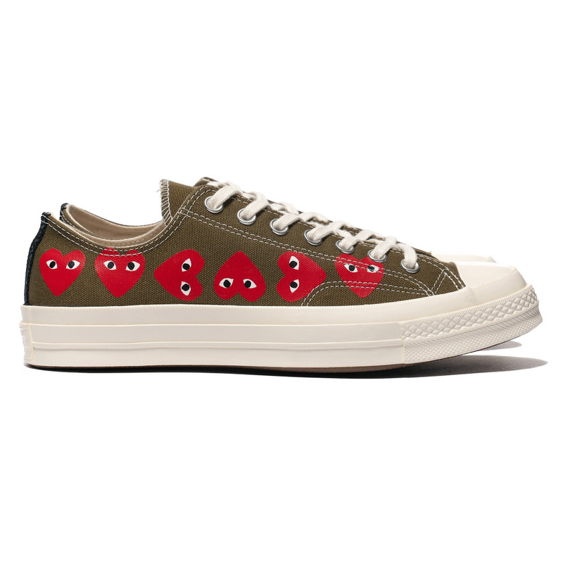 X CONVERSE CHUCK 70 MULTI HEART LOW FIR GREEN - 1