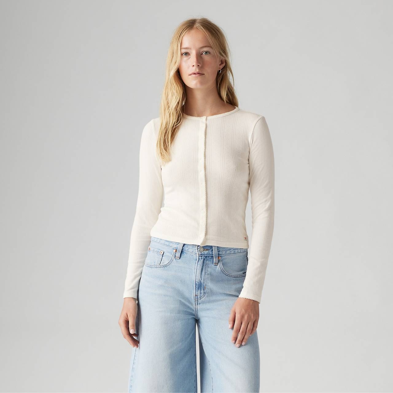 DRY GOODS WOMEN'S POINTELLE LONG SLEEVE T-SHIRT - 2