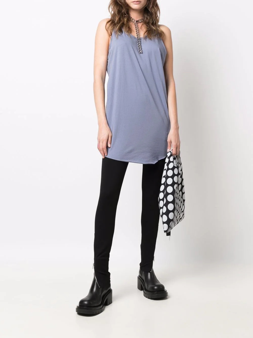 scoop-neck cotton tank - 2