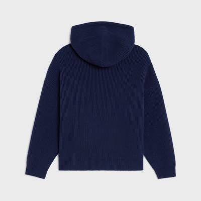 CELINE Celine hooded sweater in ribbed wool outlook
