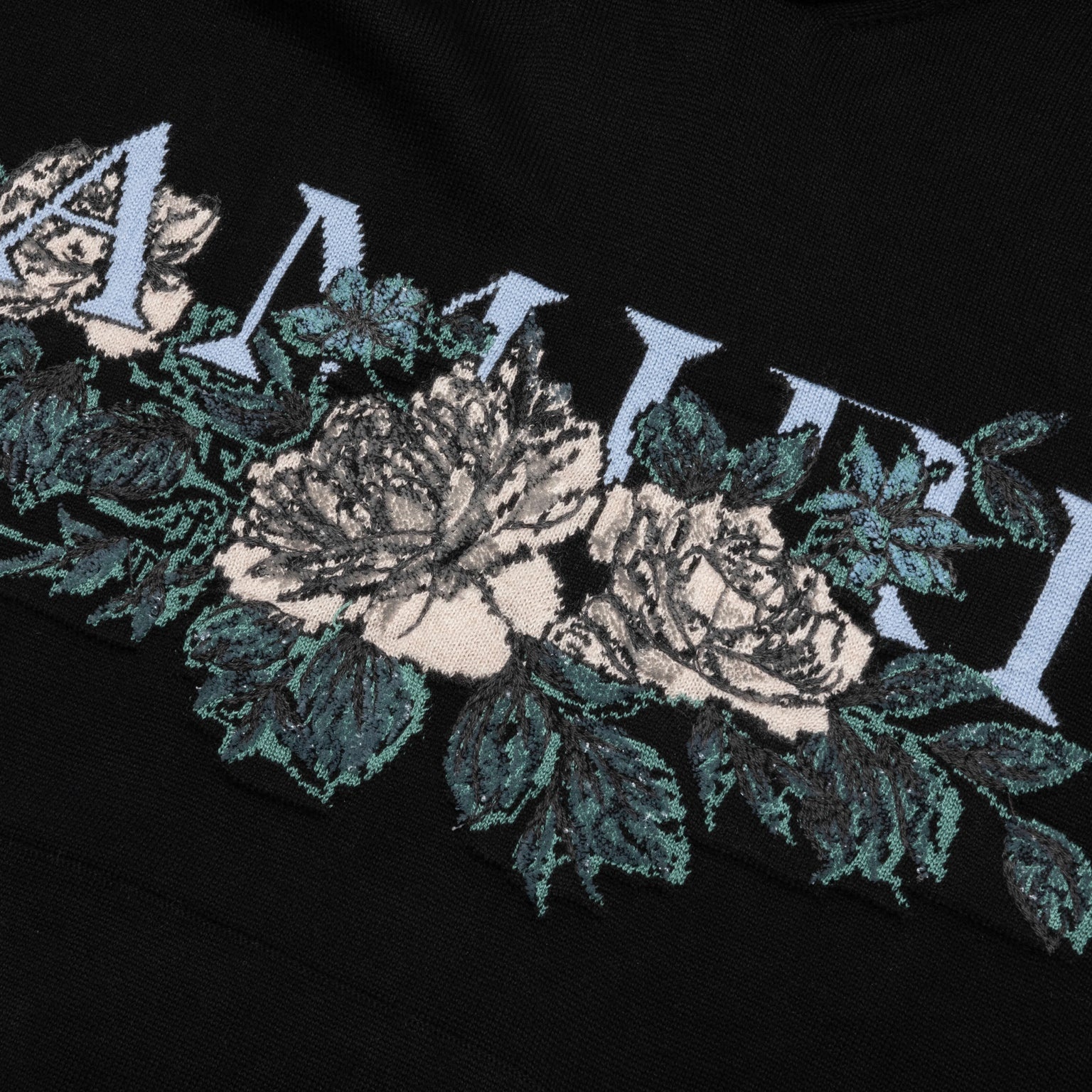 FLORAL LOGO HOODIE - BLACK - 4