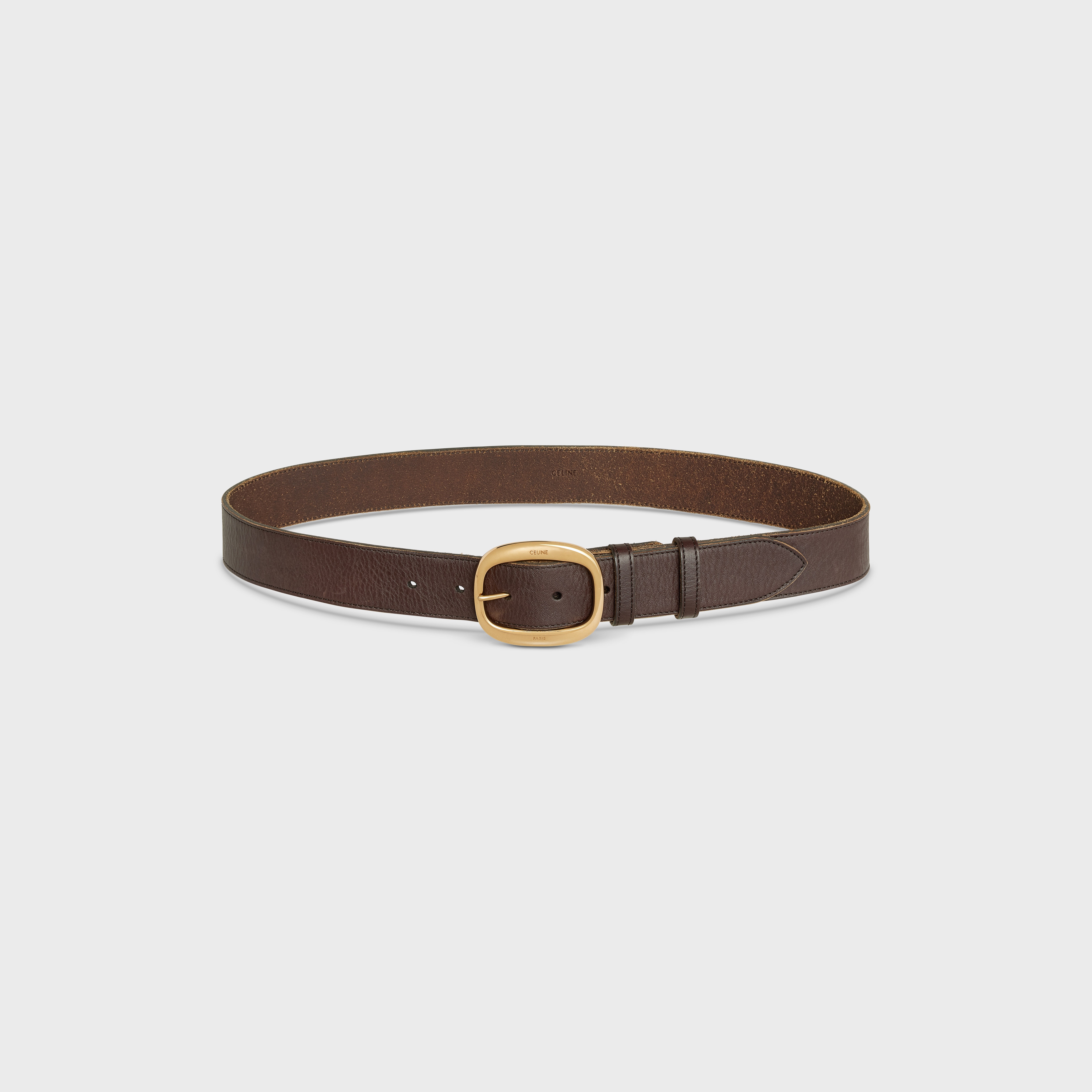 LARGE 35MM O CELINE BELT in VINTAGE CALFSKIN - 3