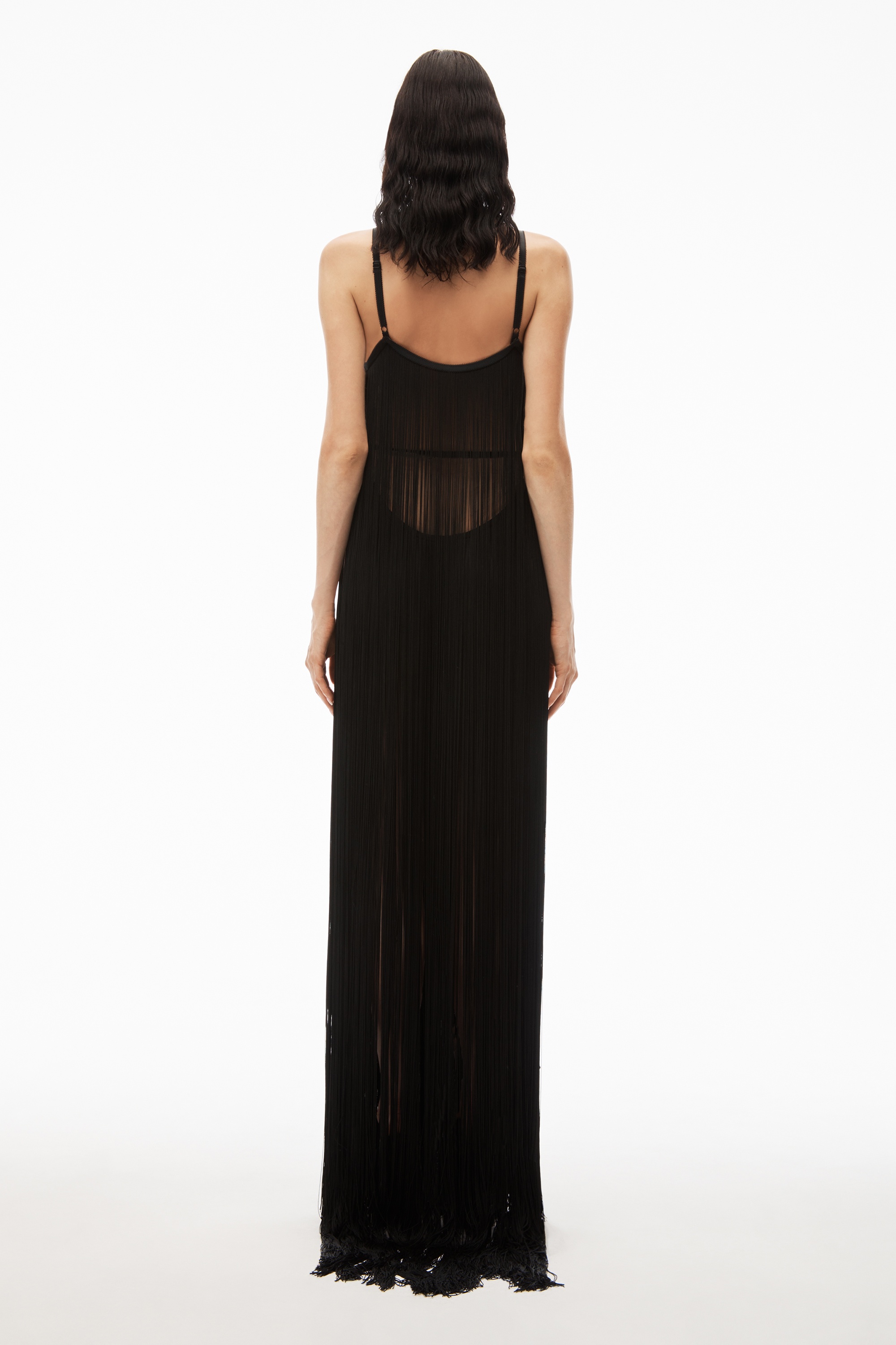 fringe dress with scoop neckline - 5