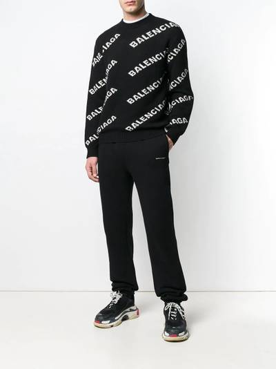 BALENCIAGA all-over logo jumper outlook