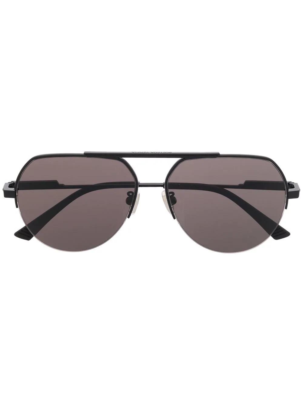 half-rim aviator-frame sunglasses - 1