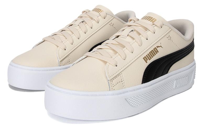 (WMNS) PUMA Platform Sneakers 'Beige Black' 390758-08 - 4