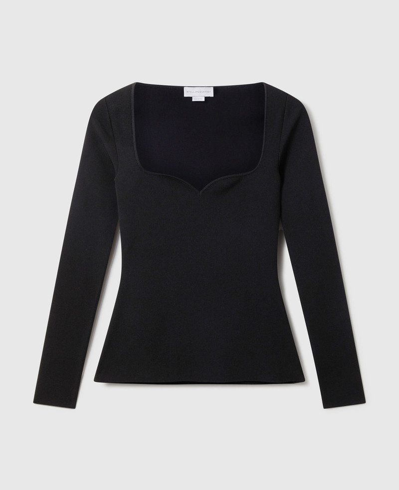 Compact Knit Long Sleeve Top 1