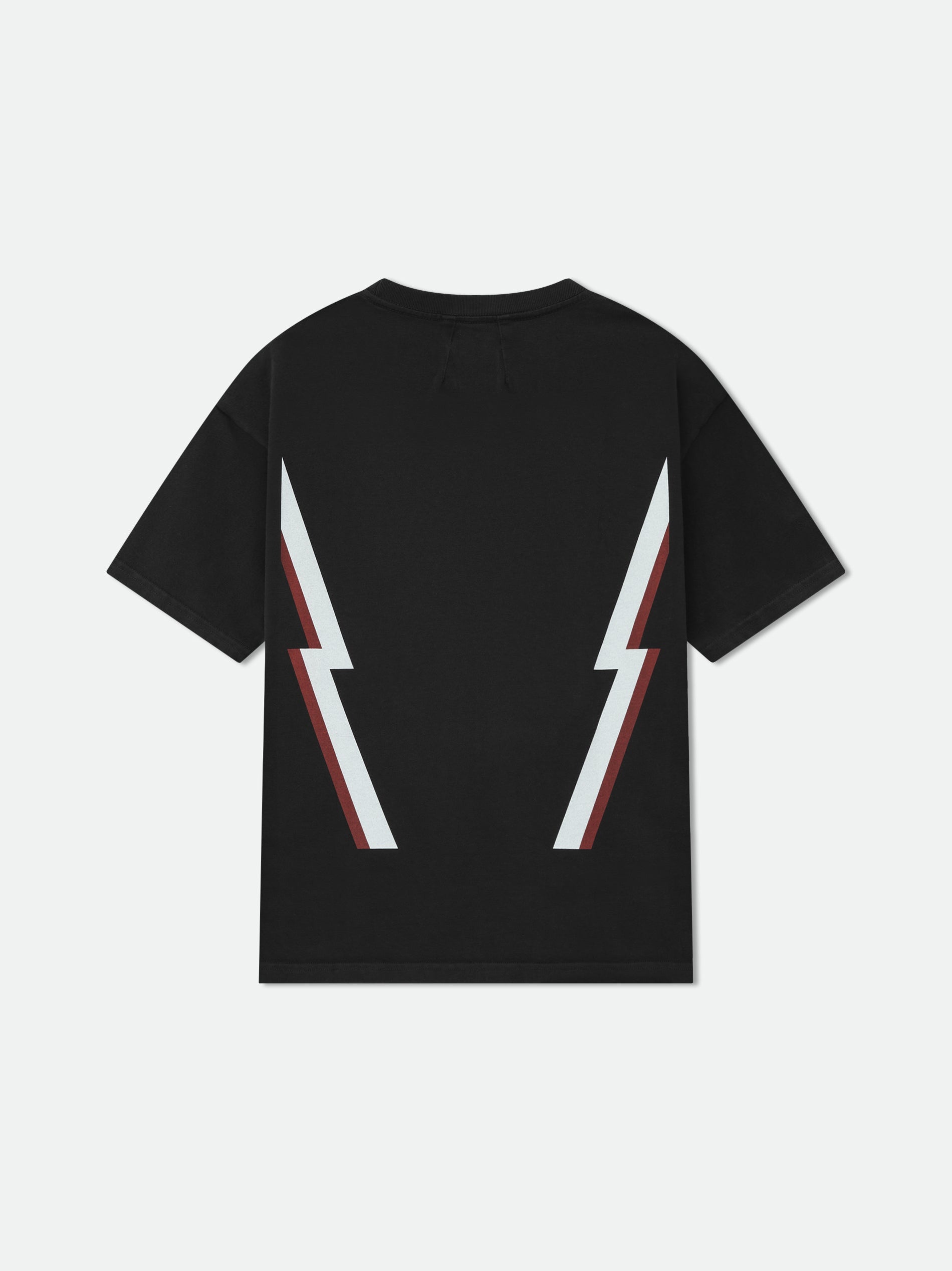 【関税込み】Rhude ブラック Lightning クルーネックTシャツ Rhude LIGHTNING CREW TEE | REVERSIBLE