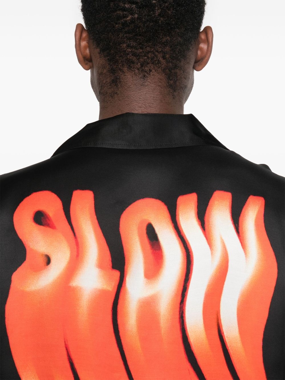 slogan-print shirt - 5