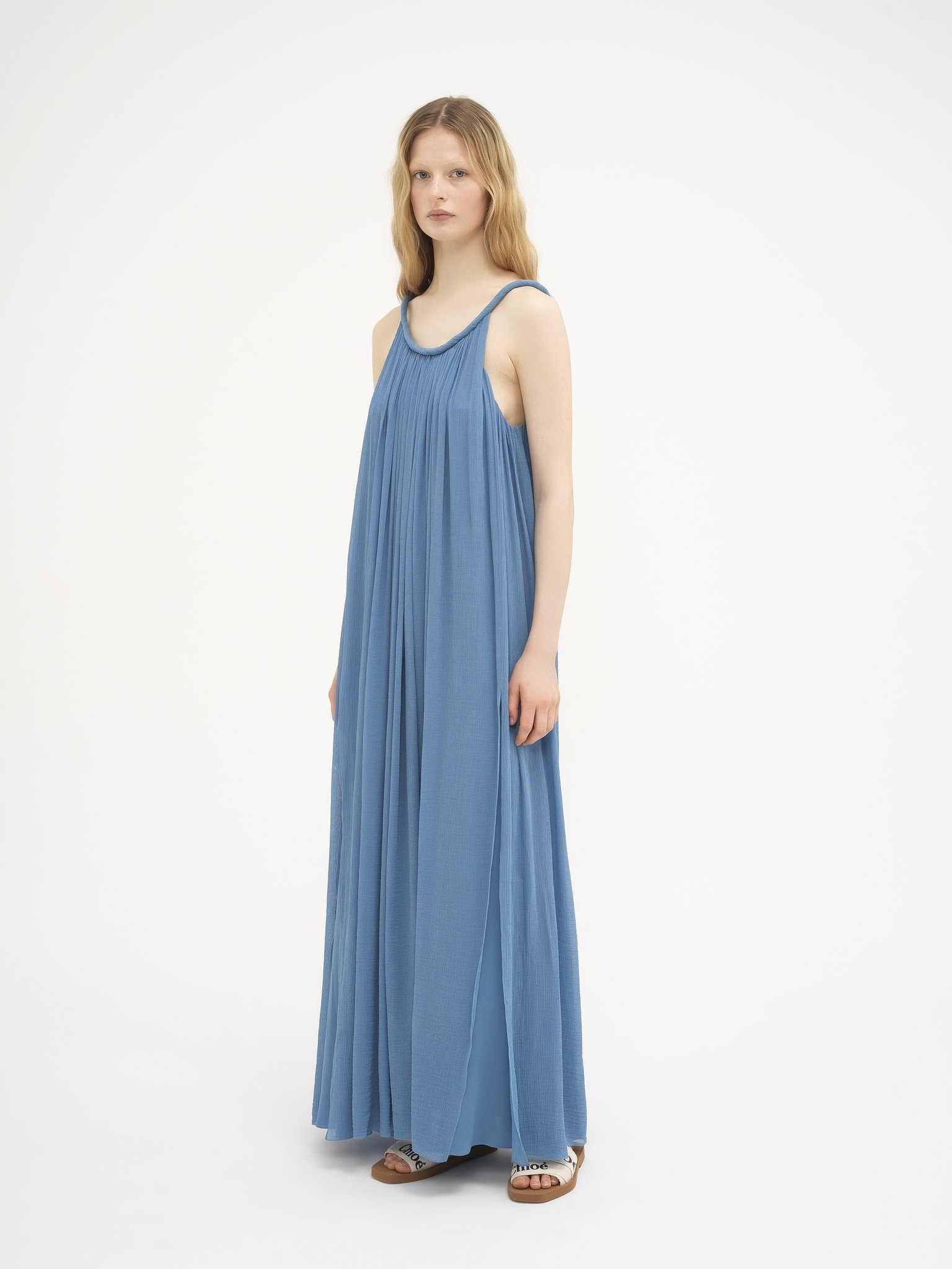 FLARED SLEEVELESS DRESS - 5