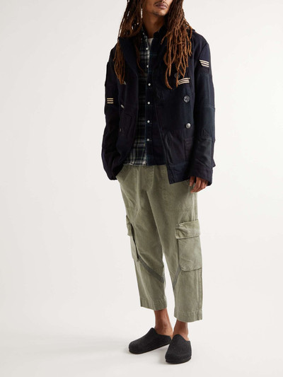 Greg Lauren Sailor Scrapwork Wool-Blend Peacoat outlook