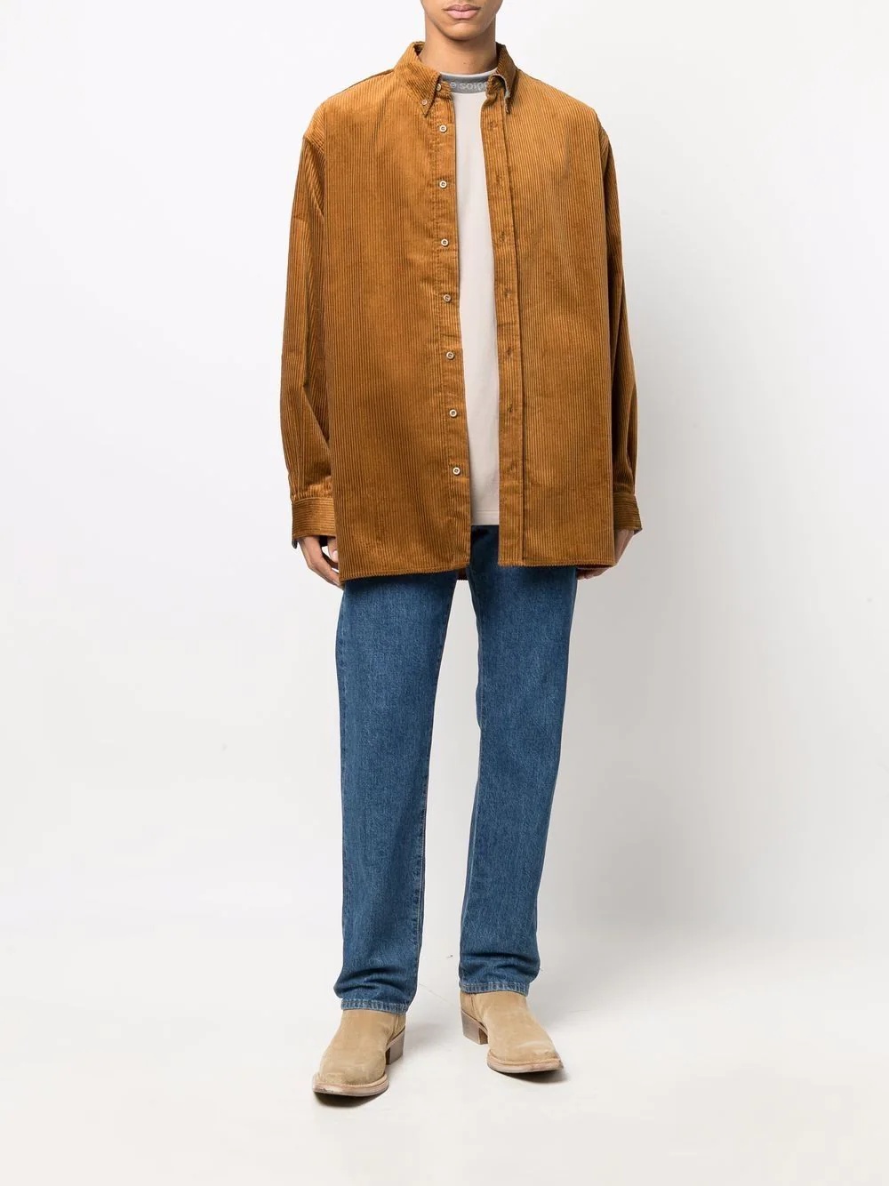 long-sleeved corduroy shirt - 2