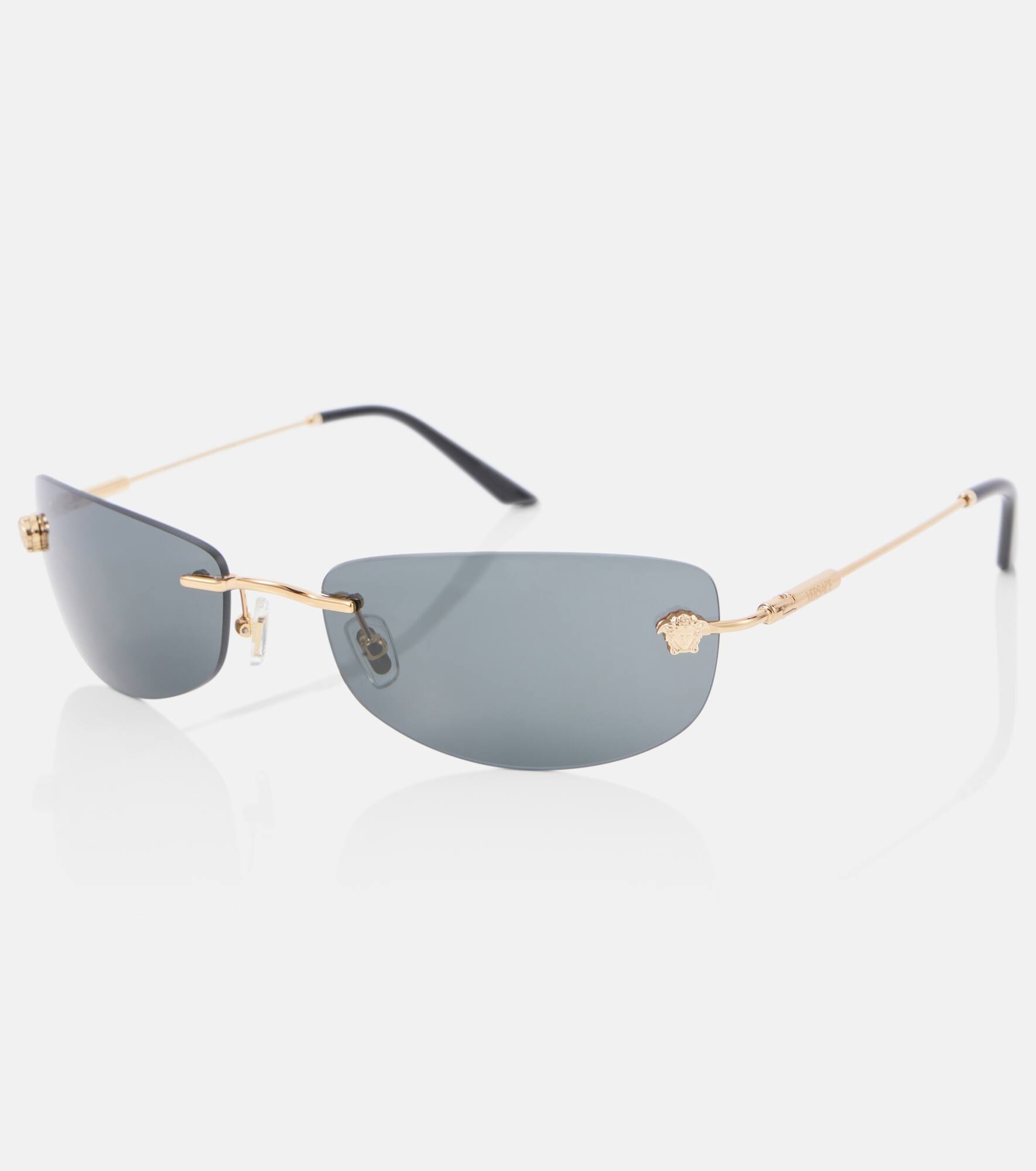Damier Plaque rectangular sunglasses - 4