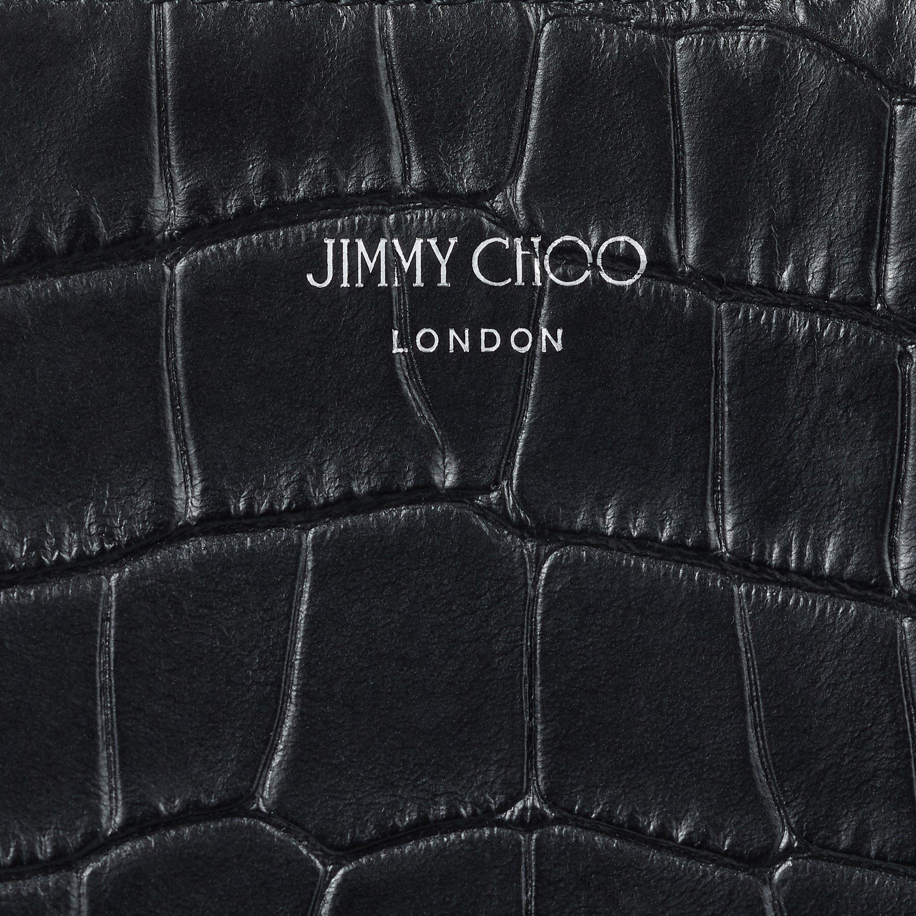 Deelan
Black Croc-Embossed Leather Tote Bag - 4