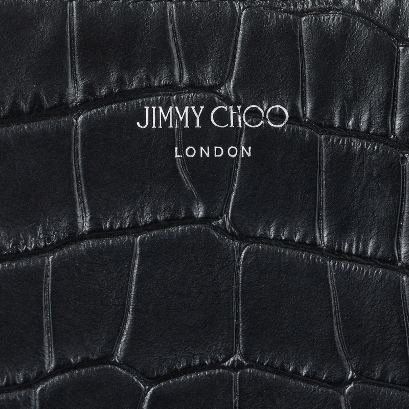 Deelan
Black Croc-Embossed Leather Tote Bag 4