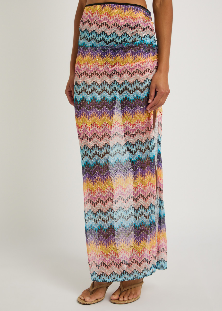 Missoni Patterned-intarsia Mesh Midi Skirt - 2