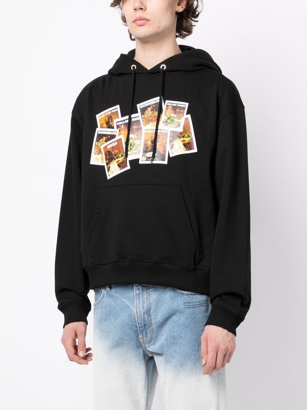 graphic-print cotton hoodie - 3