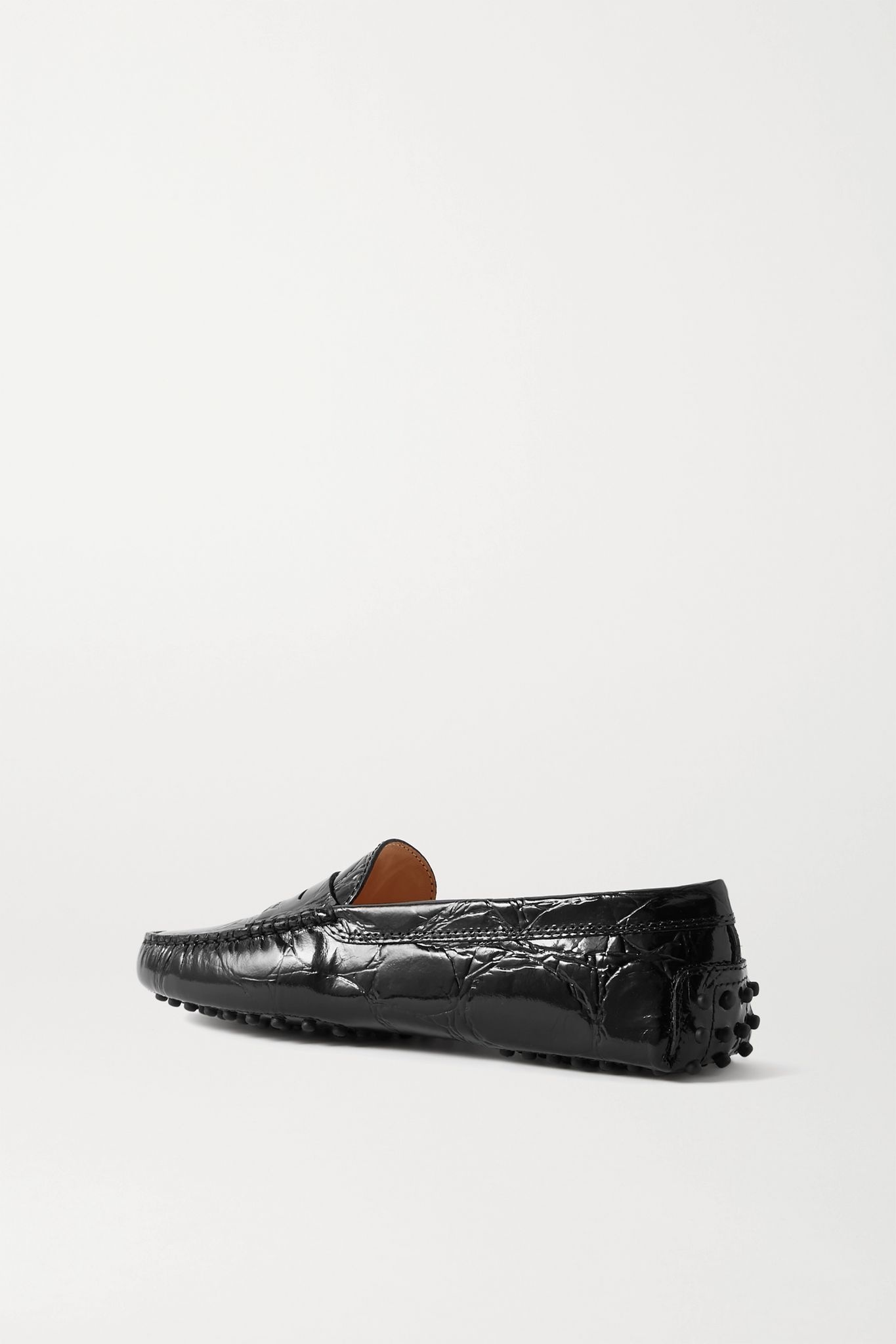 Gommino croc-effect leather loafers - 3