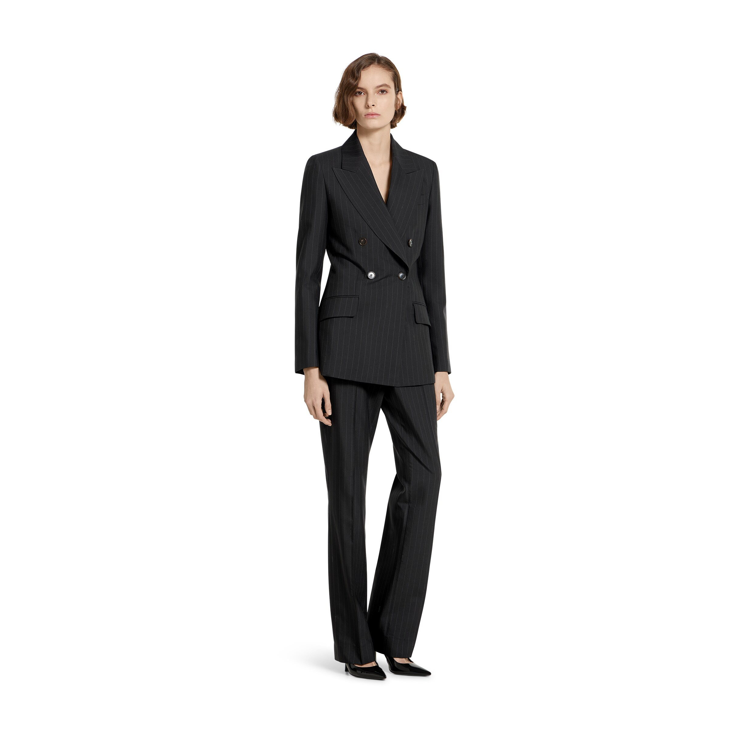 Pinstripe Gucci wool jacquard pants - 2