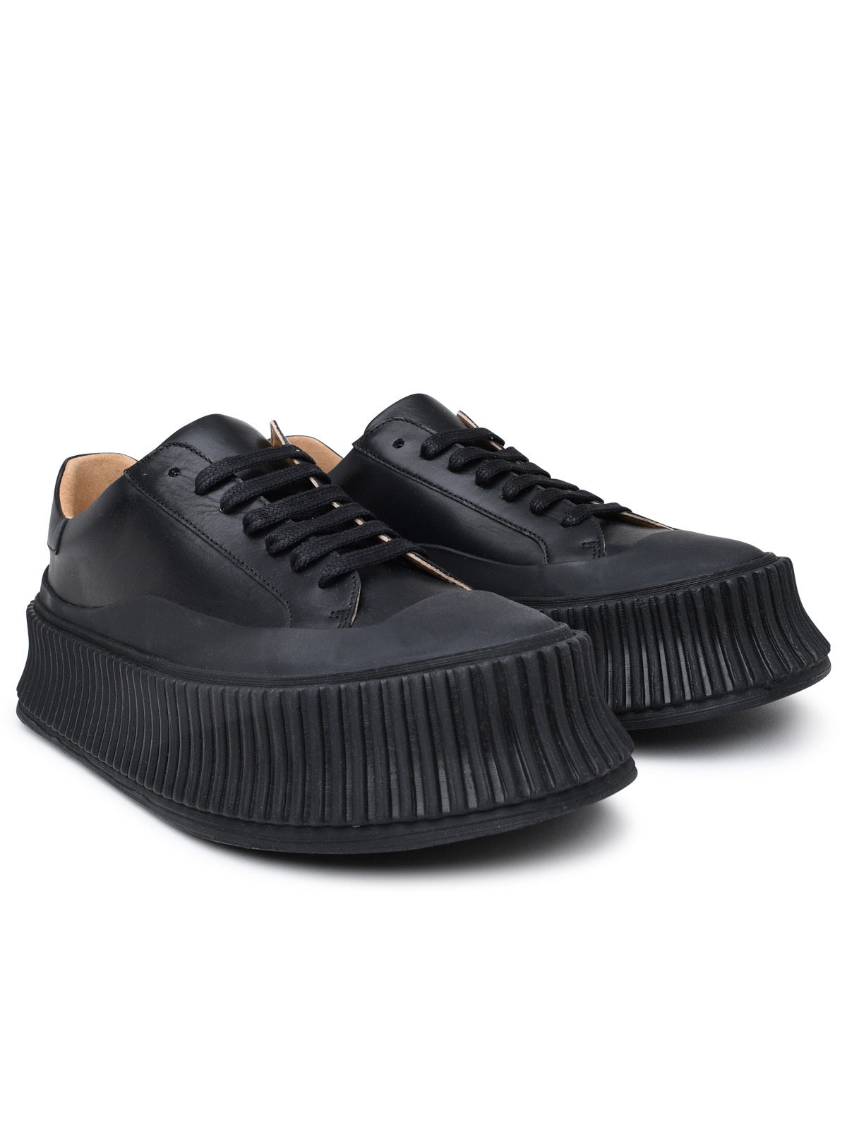 JIL SANDER Sneaker In Pelle Nera - 2