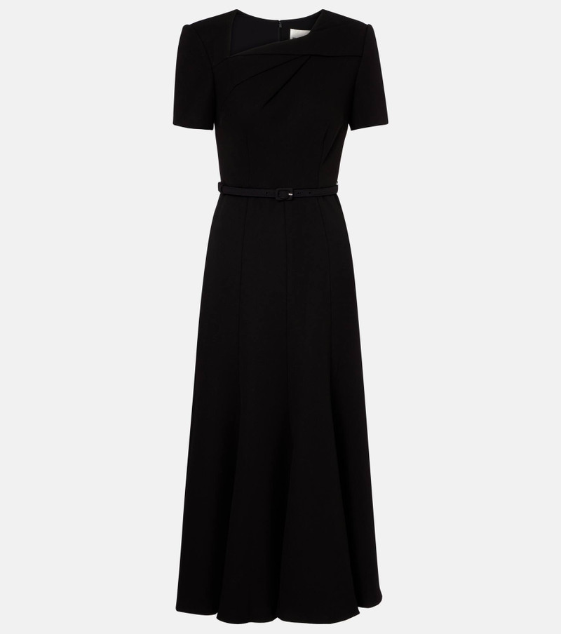 Belted crêpe midi dress 1