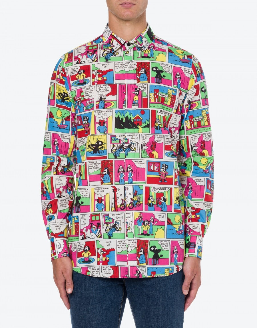 MOSCHINO COMICS POPLIN SHIRT - 2