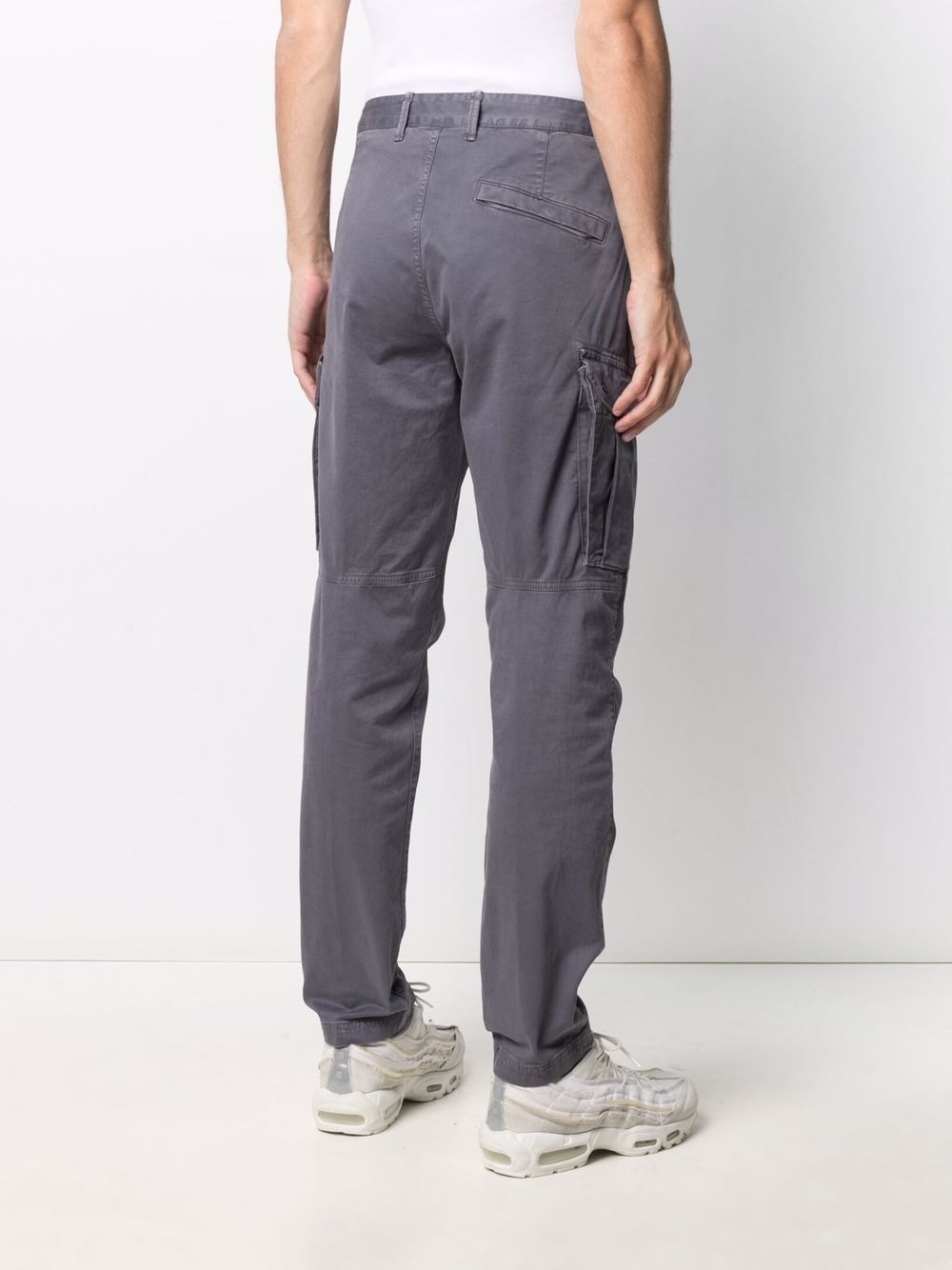 logo patch cargo trousers - 4