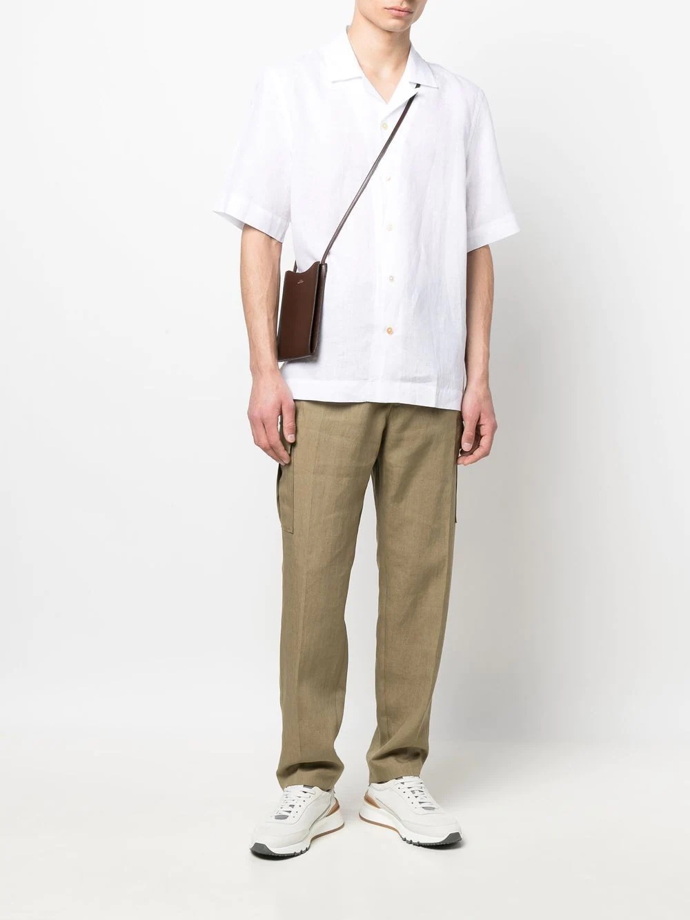 short-sleeve linen shirt - 2