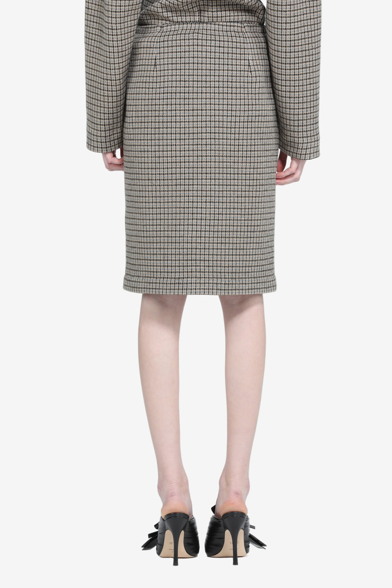 N°21 CHECKERED PRINT PENCIL SKIRT outlook