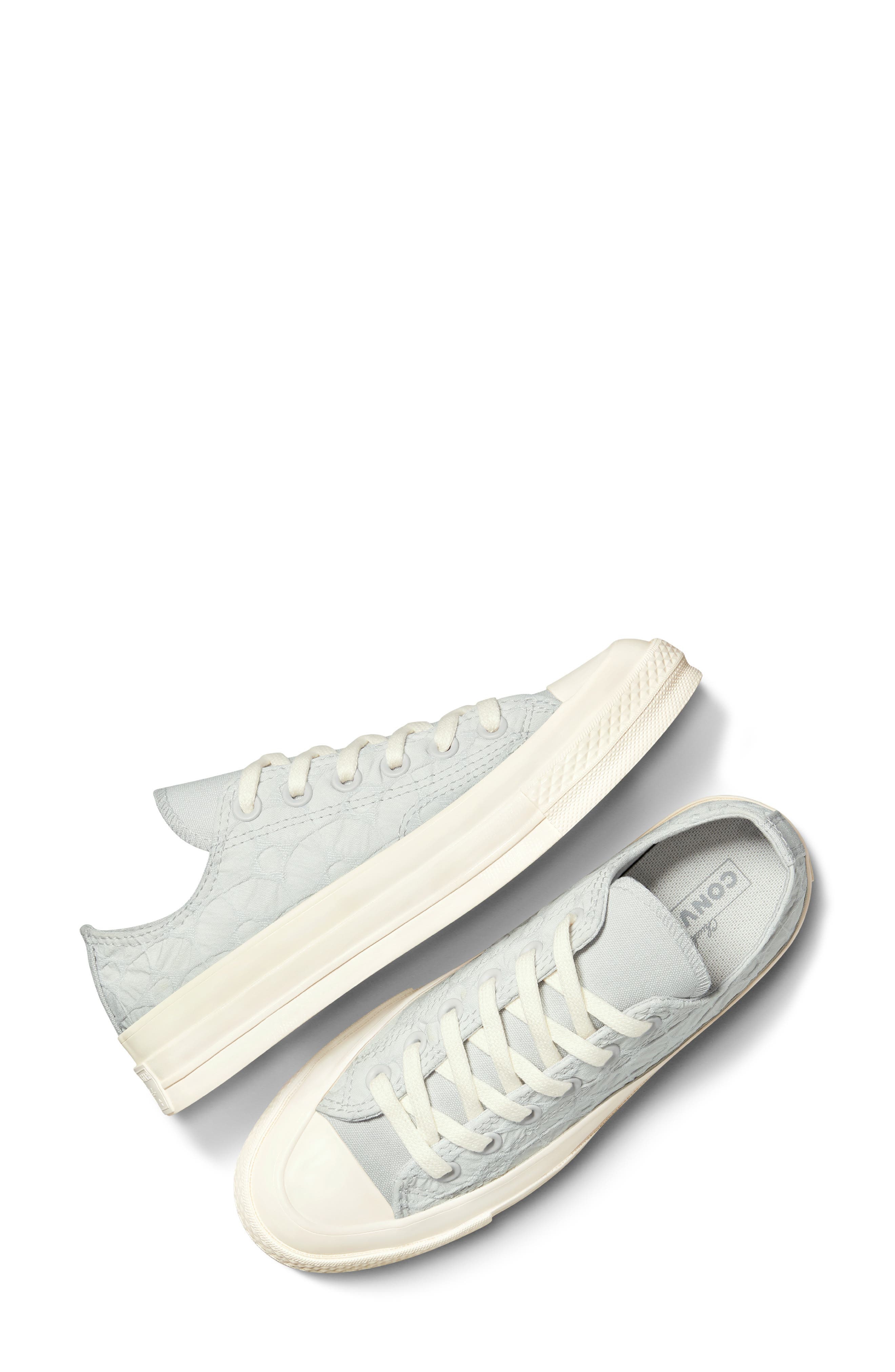 Converse Gender Inclusive Chuck 70 Textured Low Top Sneaker in Barely Grey/egret/grey at Nordstrom - 4