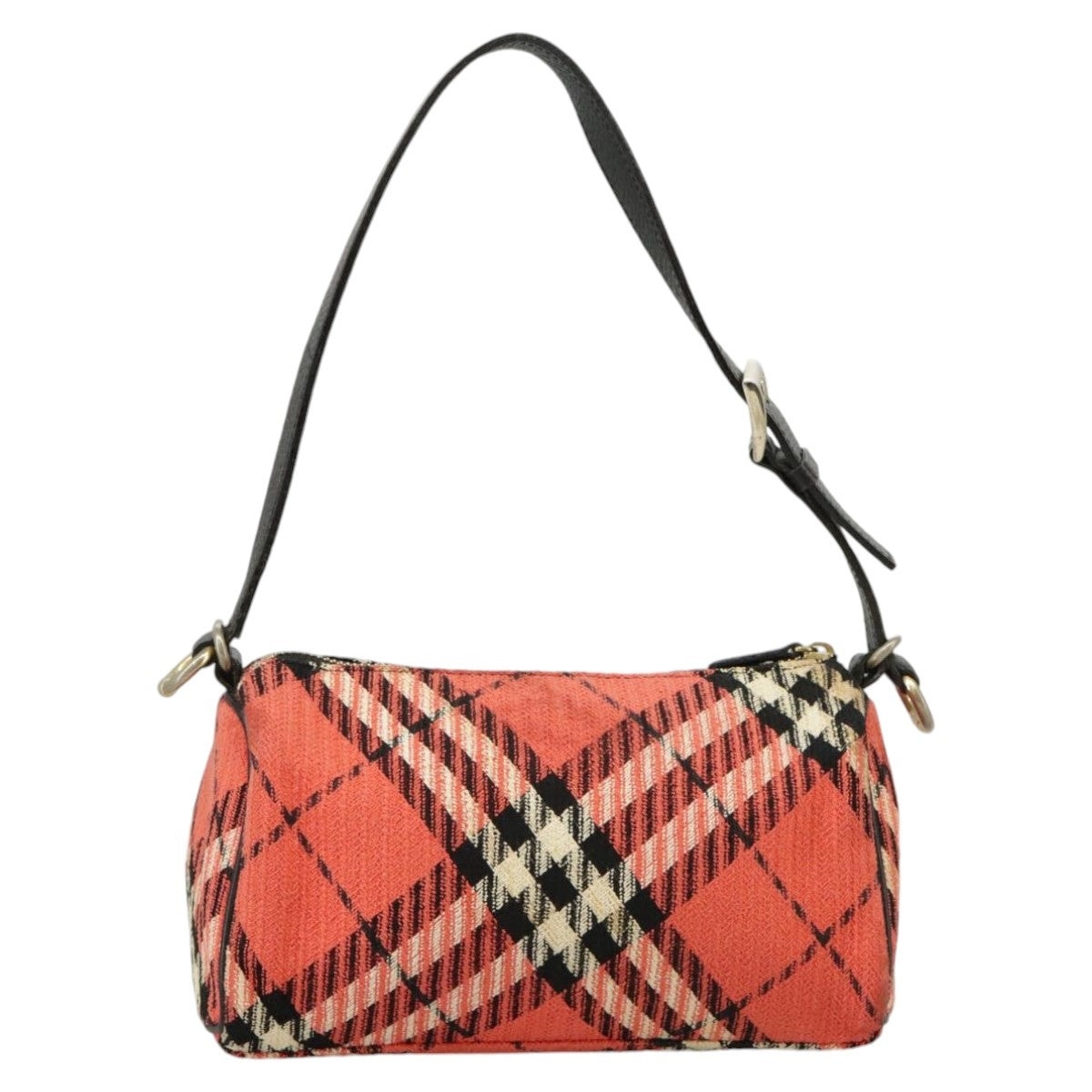 Burberry Nova Check Blue Label Hand Bag Canvas Red - 3