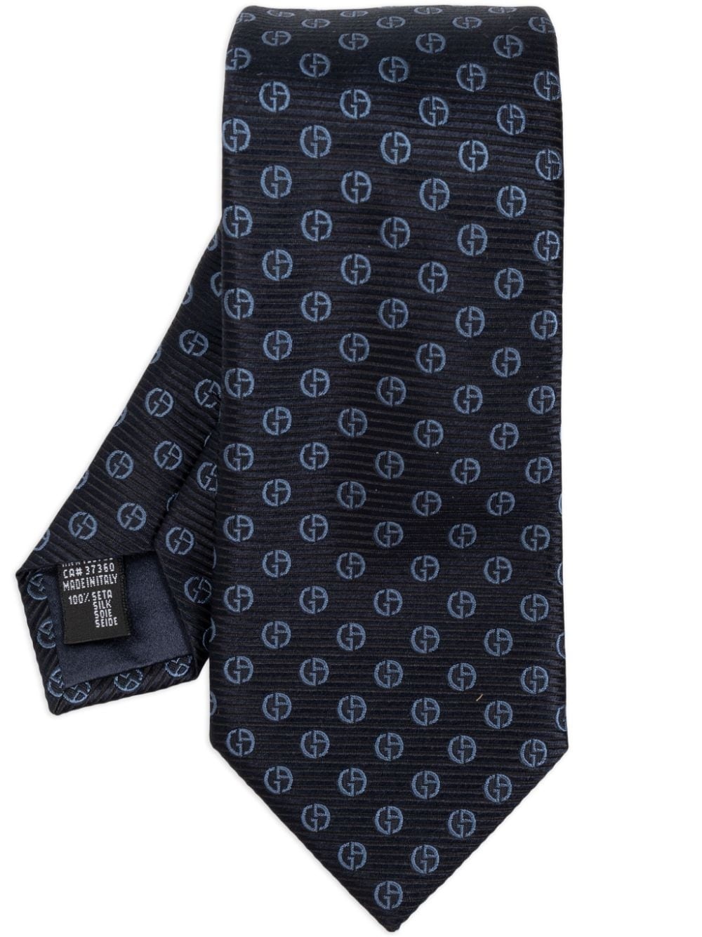 monogram-jacquard silk tie - 1