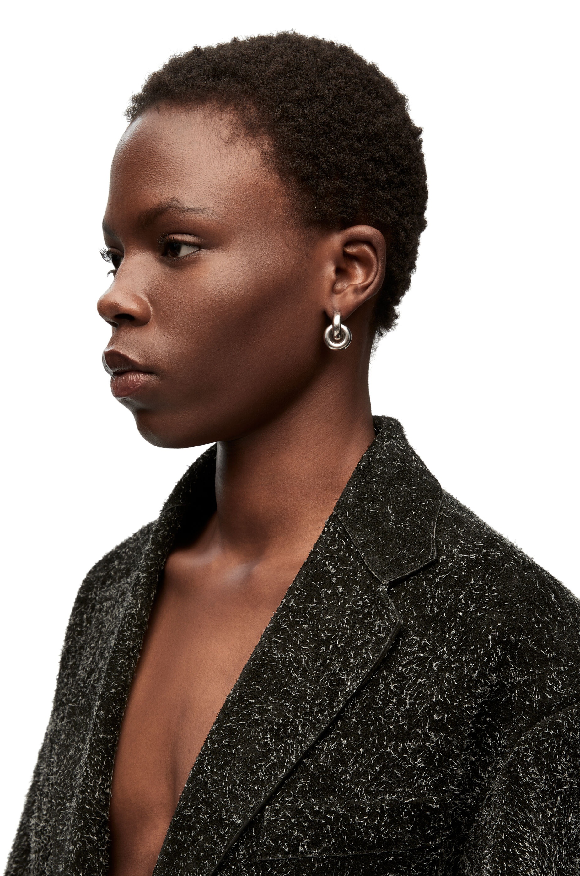 Donut link earrings in sterling silver - 2