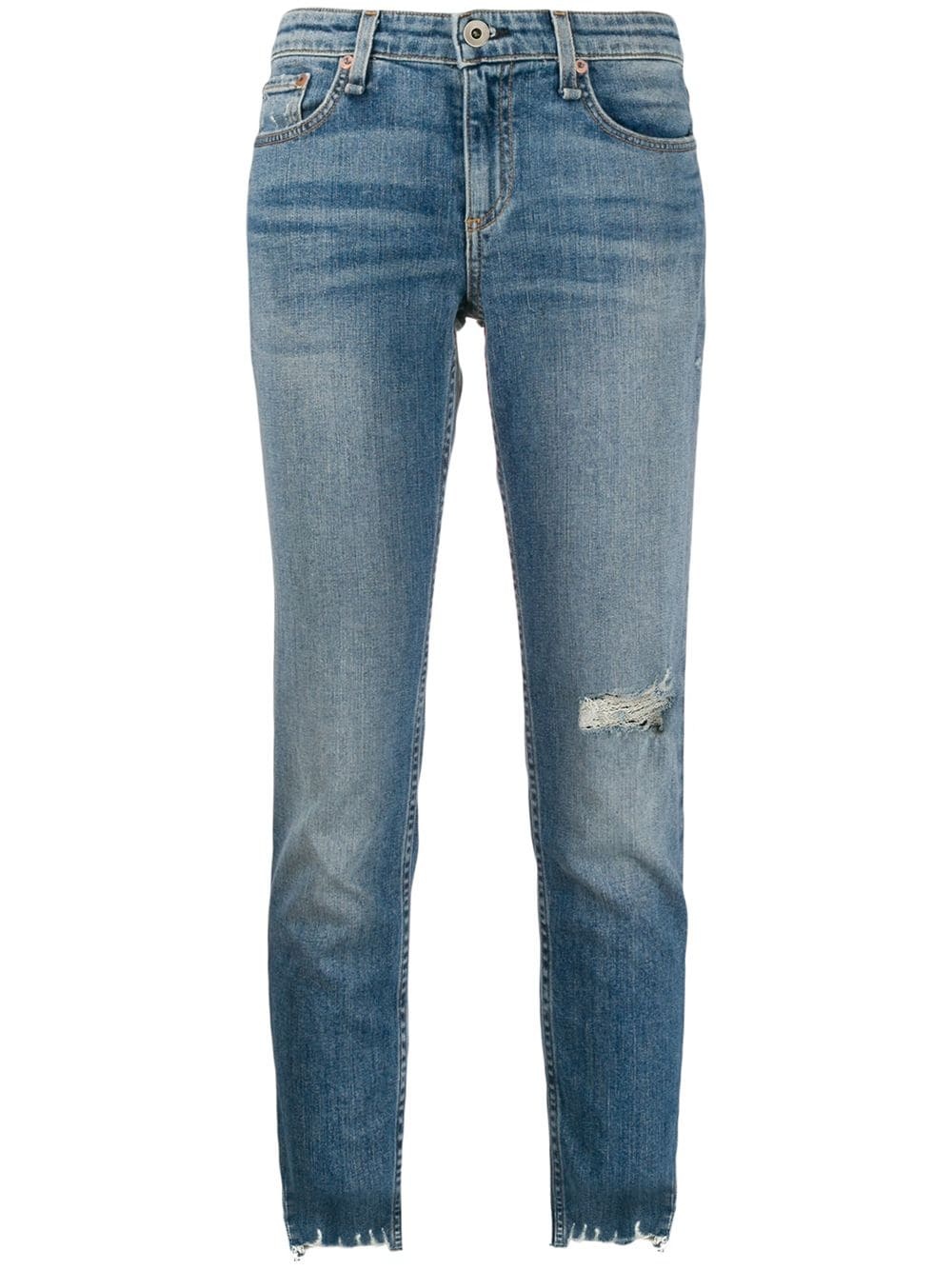 raw cuffs skinny jeans - 1