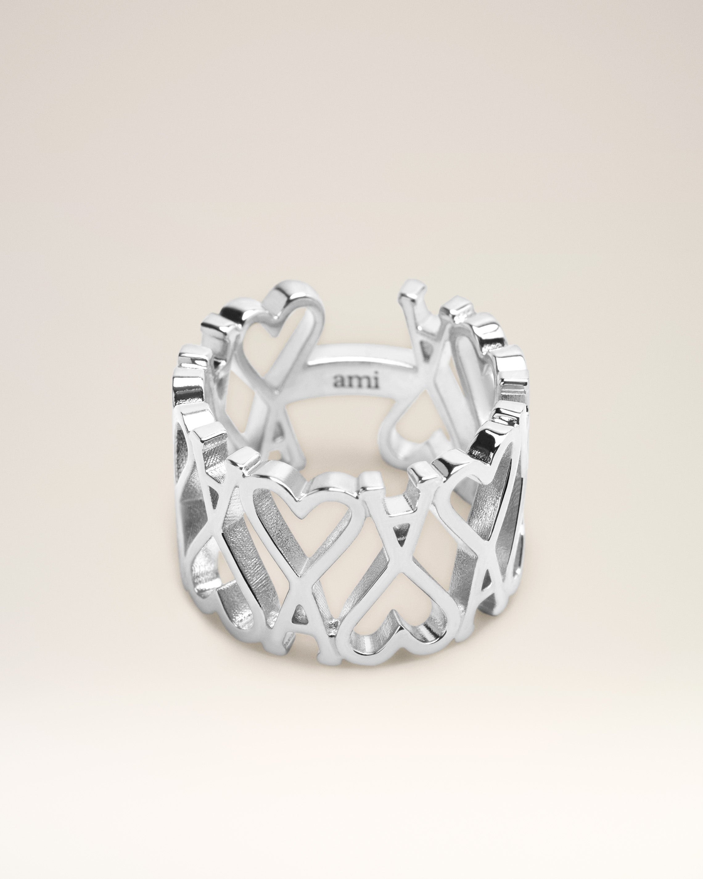 AMI Paris SILVER BRASS AMI DE COEUR RING | REVERSIBLE