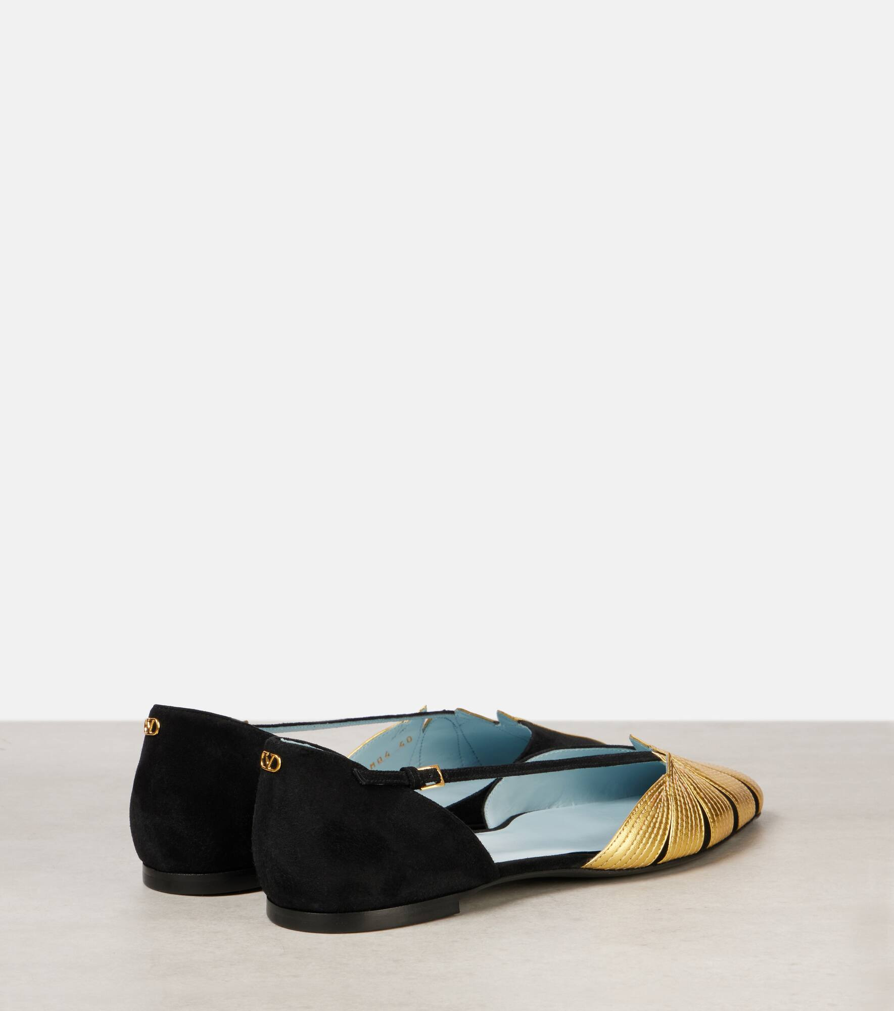 Foliefoliage suede and leather ballet flats - 2