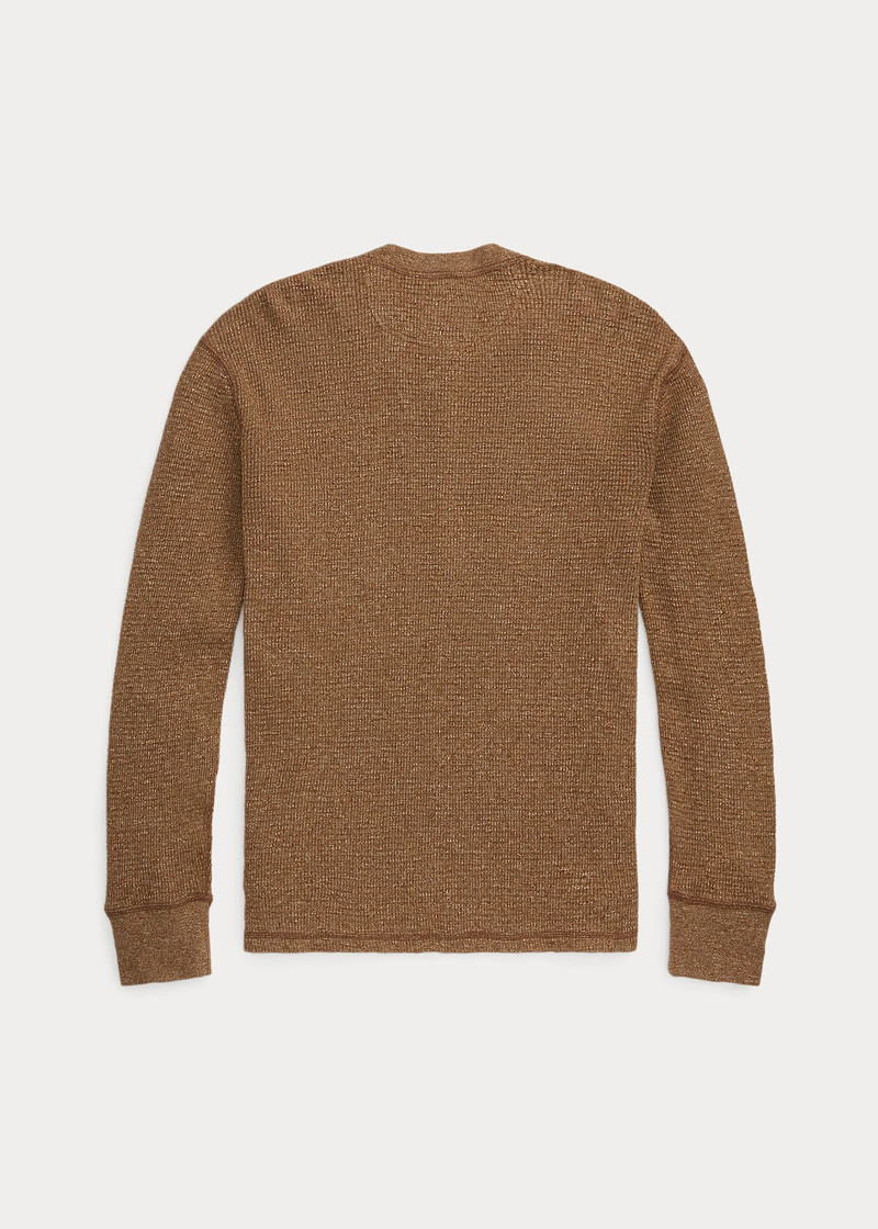 RRL by Ralph Lauren Waffle-Knit Henley Shirt outlook