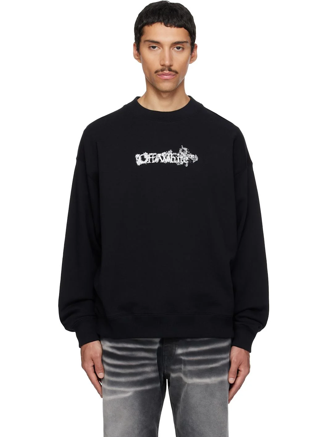 Black Heraldic Arrow Skate Crewneck Sweatshirt - 1