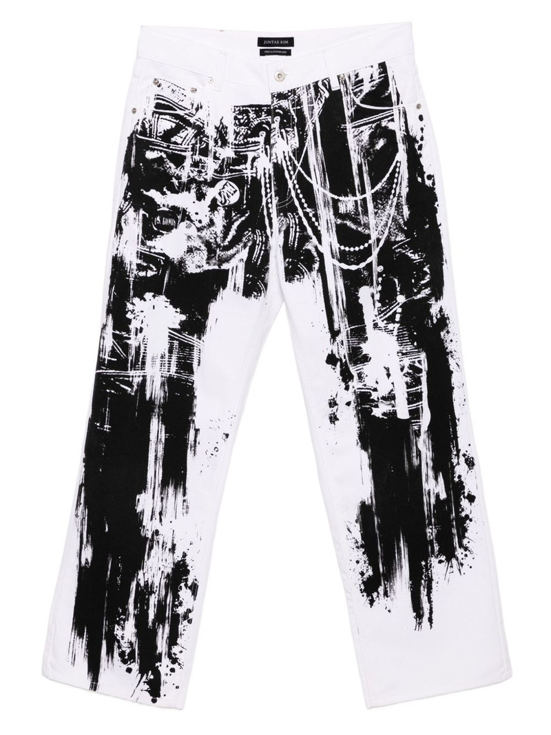 Trompe L'oeil wide-leg jeans 1