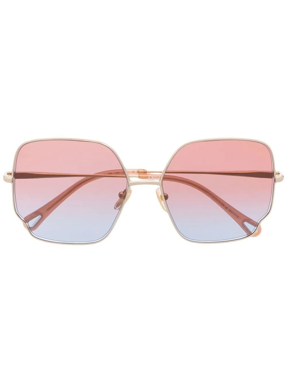 gradient-sense square-frame sunglasses - 1