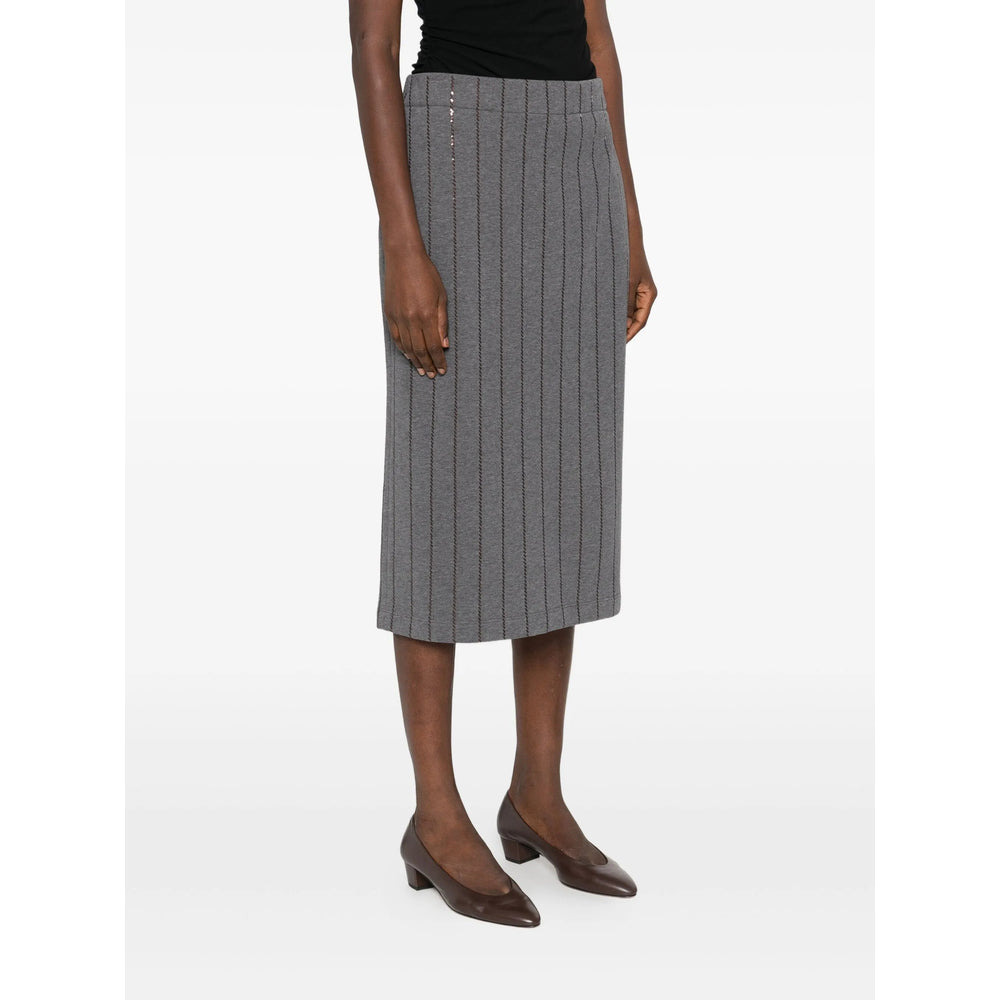 Brunello Cucinelli Grey Skirts - Pencil Skirts Women - 2