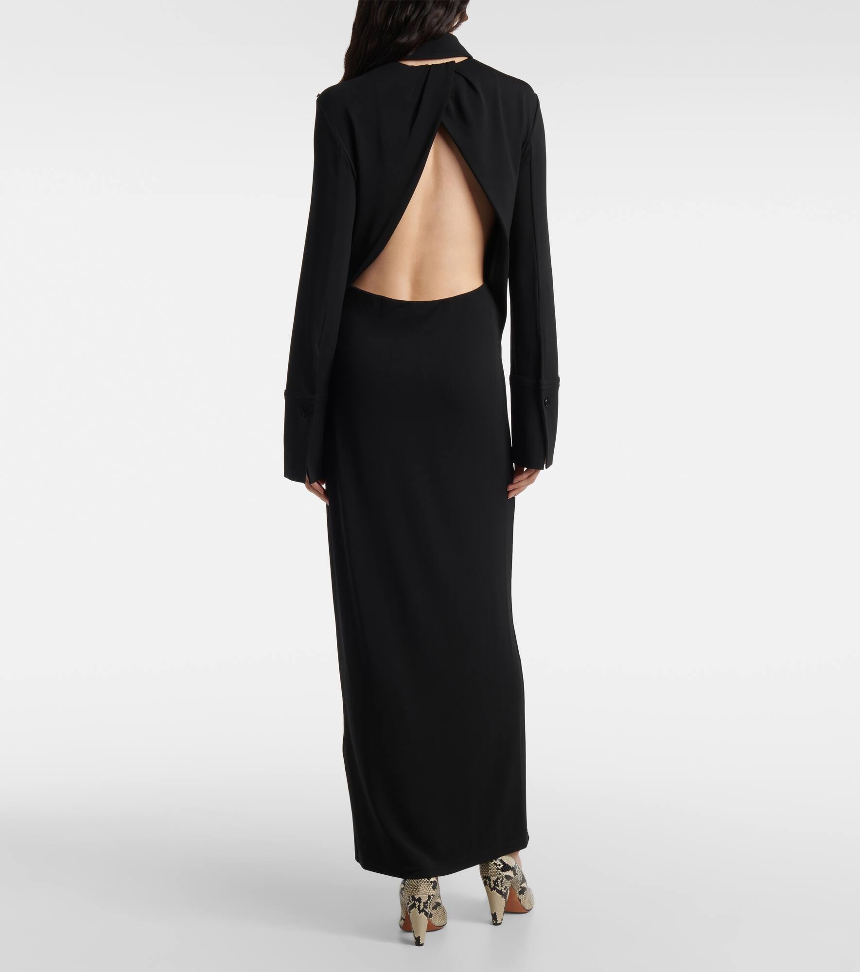 Jersey crêpe shirt dress - 3