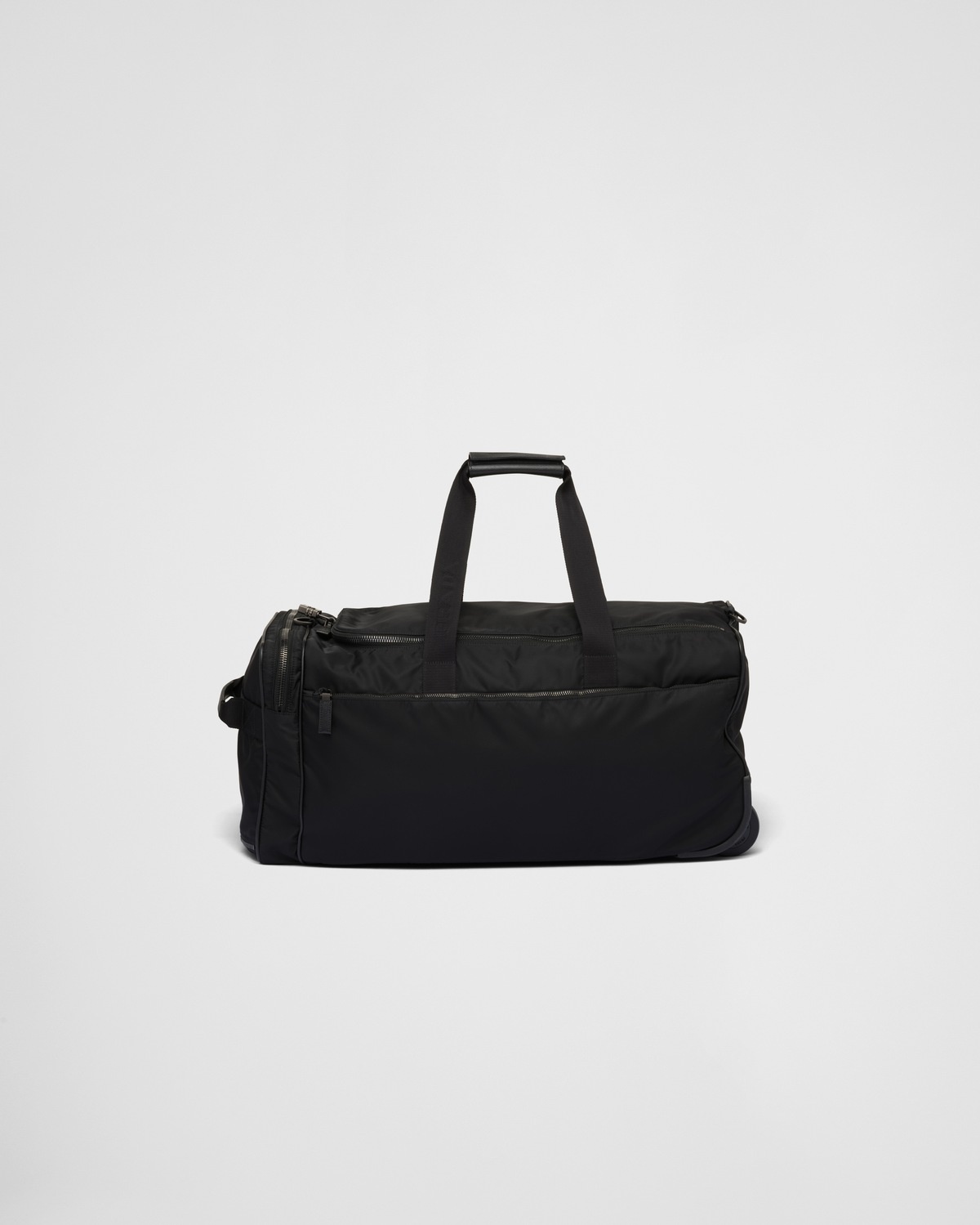 Re-Nylon and Saffiano leather trolley - 4